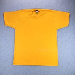 Screen Stars Best T-Shirt Mens XL Yellow Vintage 50/50 Blank Made in USA 90s
